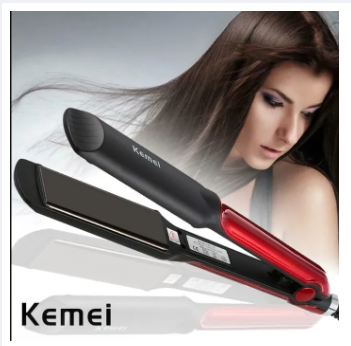 Kemei KM-531 Professional Hair Straightener - Black and Red