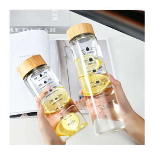 700ml Glass Bottle with Time