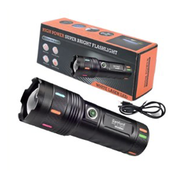 High Power Sanford Super Bright Flashlight – Slide Zoom White Laser LED Edition with 30000mah battery