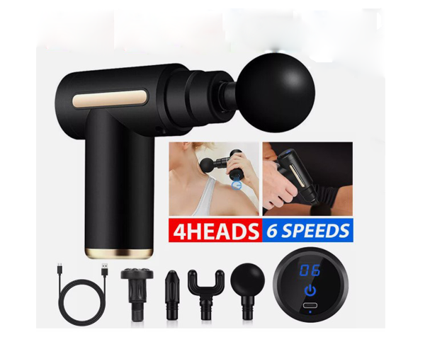 Powerful Handheld Massage Gun for Deep Tissue Relief - Compact & Elegant Design - Image 4