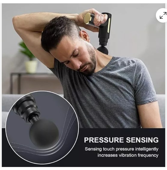 Powerful Handheld Massage Gun for Deep Tissue Relief - Compact & Elegant Design - Image 5