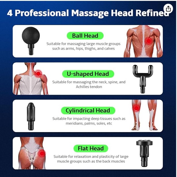 Powerful Handheld Massage Gun for Deep Tissue Relief - Compact & Elegant Design - Image 6