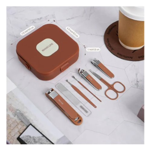 Nail Cutter 8pcs Set Anti-Splash Nail Clipper Set Portable Manicure Tool Nail Care - Image 4