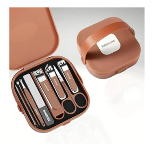 Nail Cutter 8pcs Set Anti-Splash Nail Clipper Set Portable Manicure Tool Nail Care