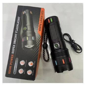 High Power Sanford Super Bright Flashlight – Slide Zoom White Laser LED Edition with 30000mah battery - Image 5